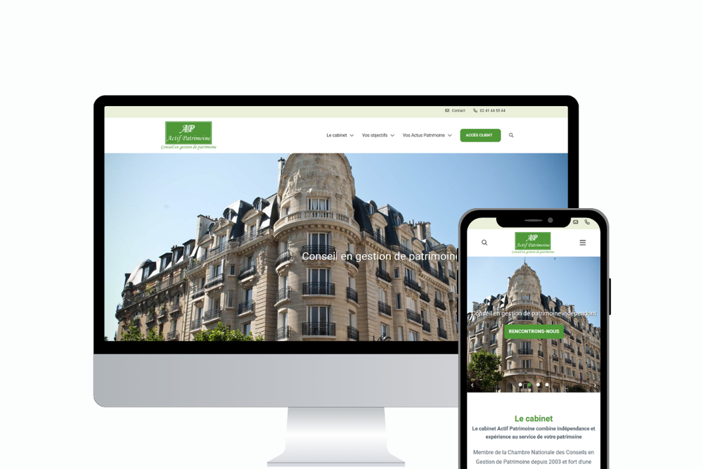 Nouveau site internet Actif Patrimoine